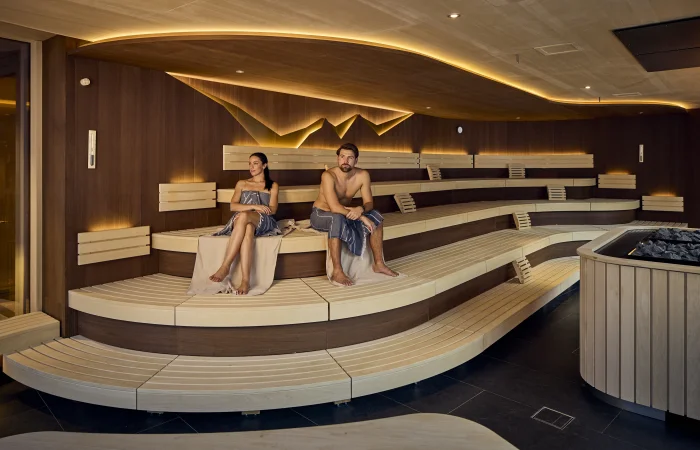 Paar in der Sauna