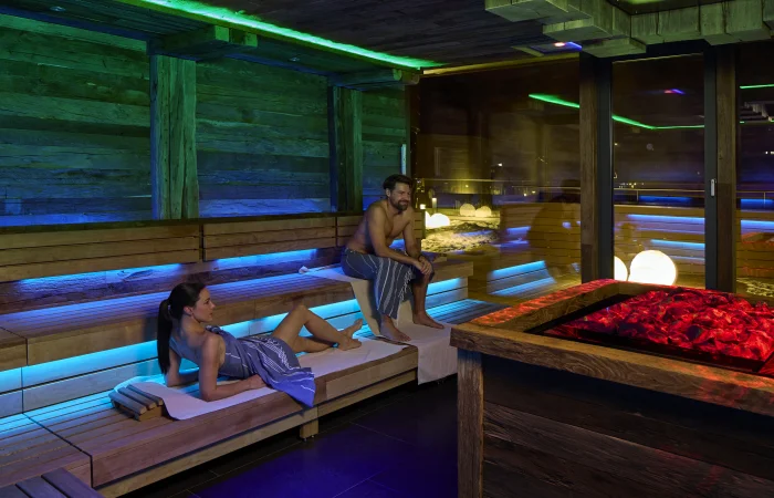 Couple in the sauna