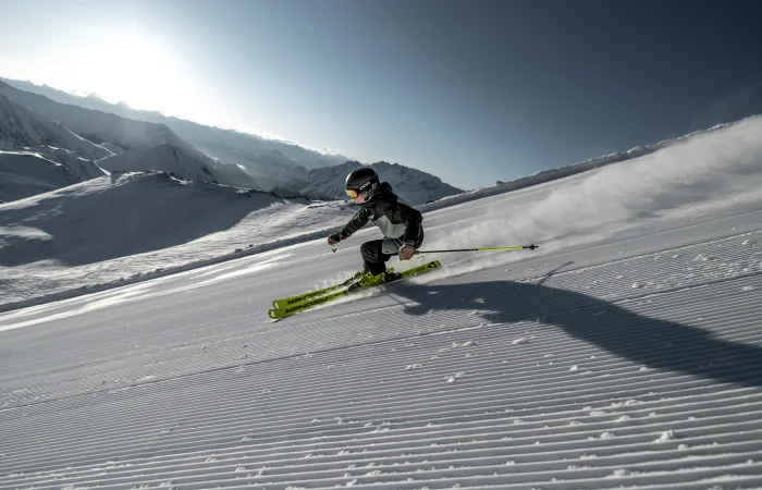 Skifahrer auf der Piste