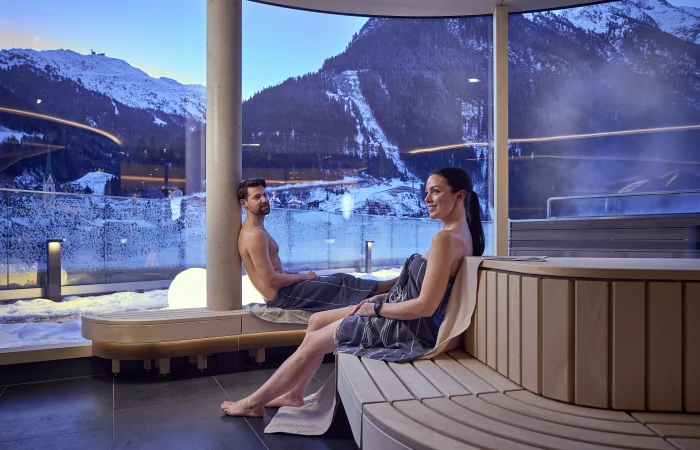 Paar in der Sauna