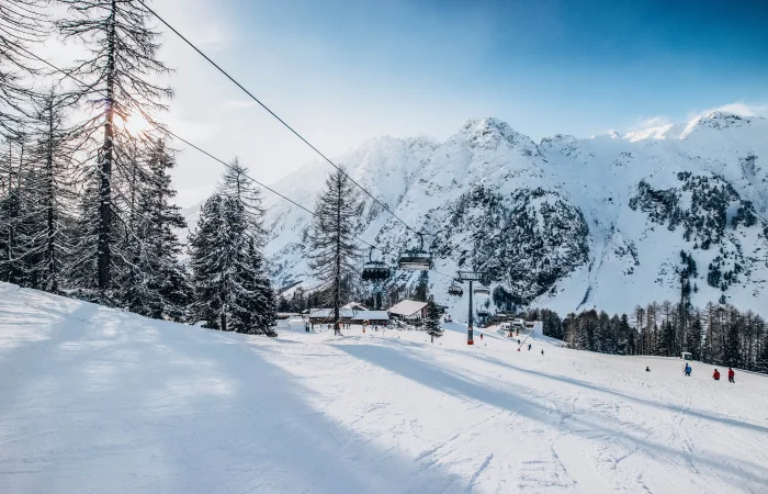 Winter landscape in the mountains